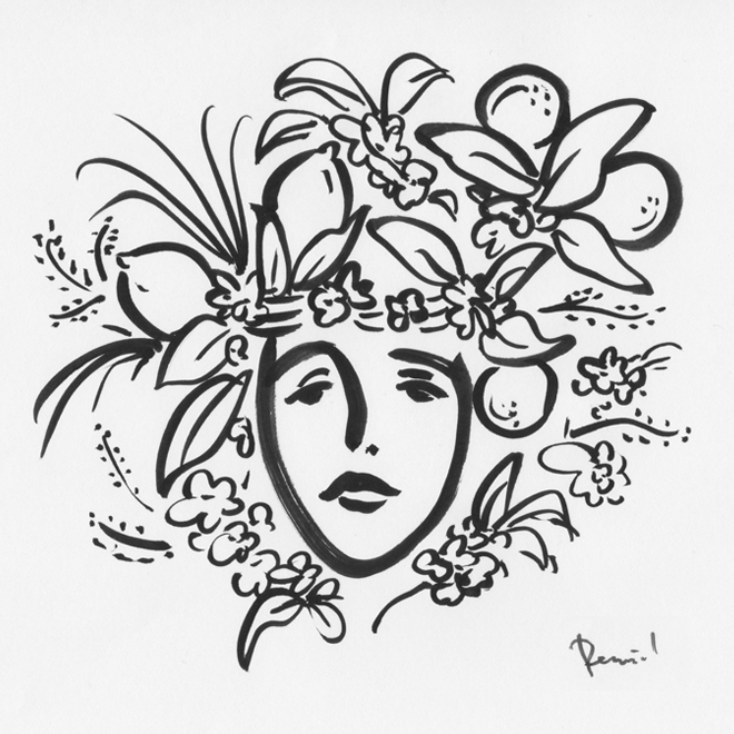 イラストレーター,illustrator,ドローイング,Drawing,Abiru Remi,flower,花,botanical,植物,face, 顔,woman,女性